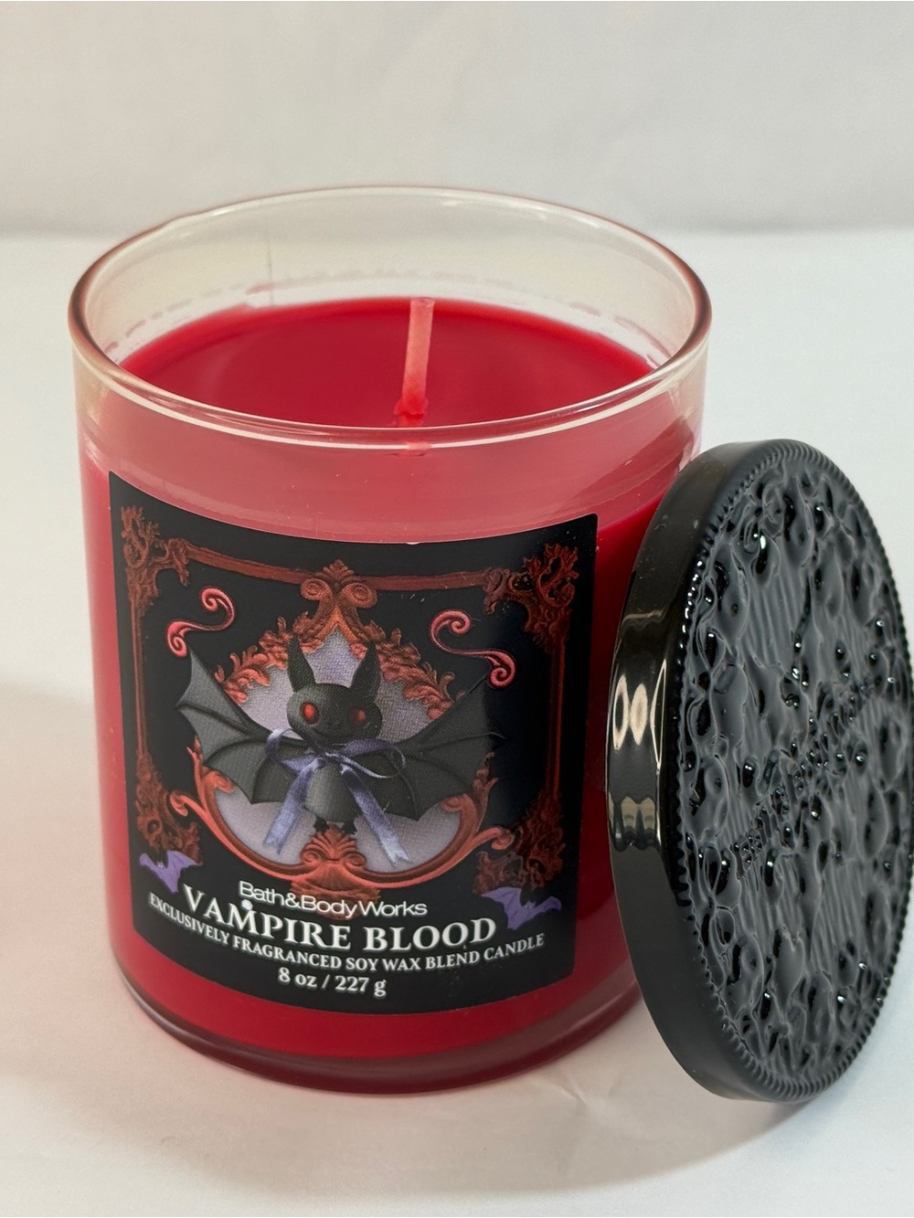 Bath & Body Works VAMPIRE BLOOD single wick candle NEW Jasmine Plum Strawberry